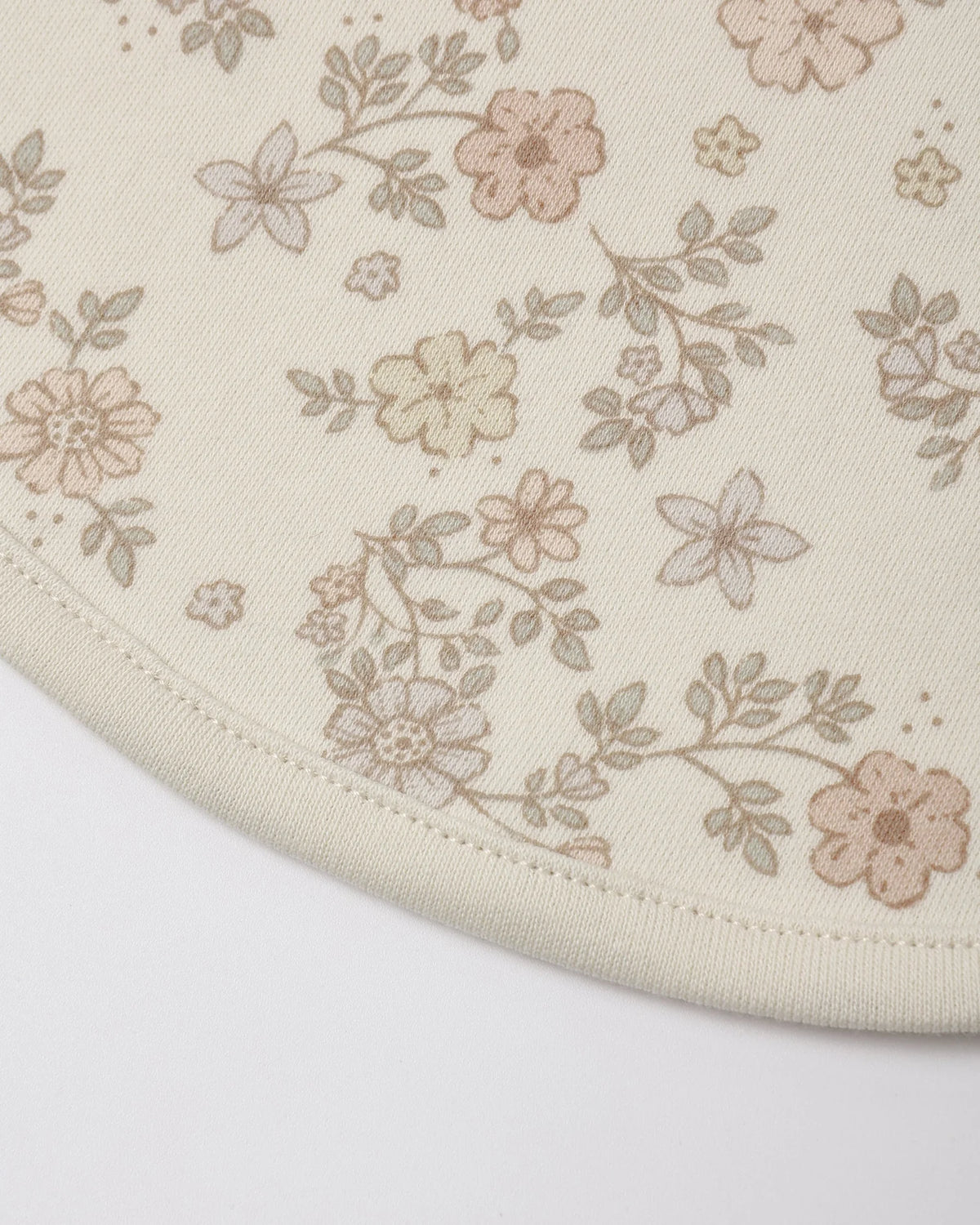 Jersey Snap Bib, 2 Pack Floral Vine, Dusty Rose