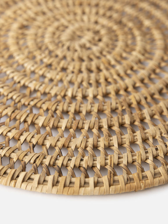 Rattan Round Placemat - Small