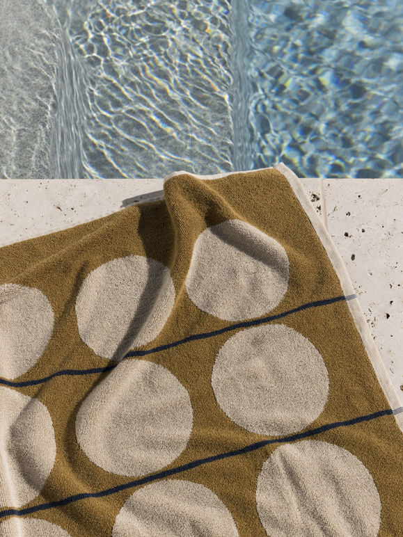 Abacus Beach Towel - Oyster/Kumara