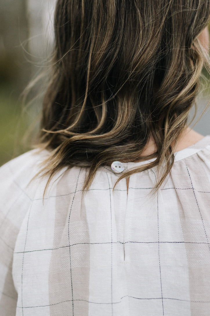 Adele Blouse - Natural check