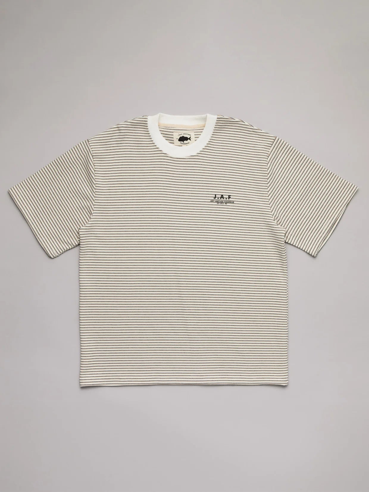J.A.F HEAVY SHORE TEE - OFF WHITE STRIPE