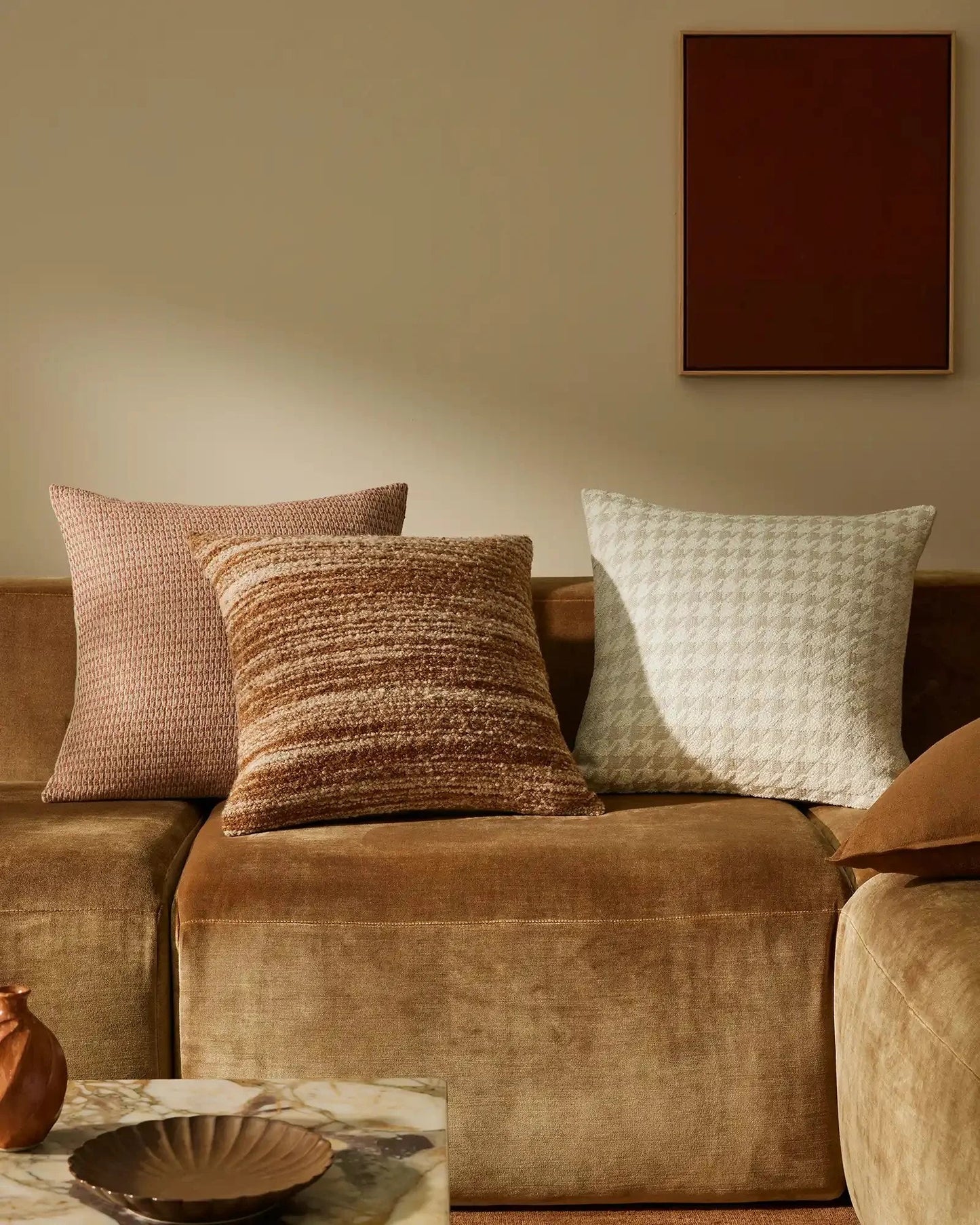 Gigi cushion burnish - 50X50cm with feather inner