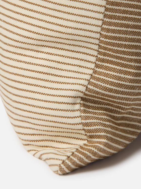 Reversible Pinstripe Cushion Cover - Bronze/Coconut