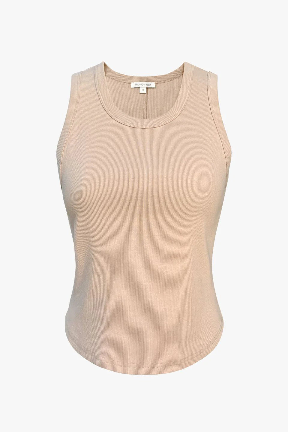 Cobble Taupe Rib Cutaway Tank- Taupe
