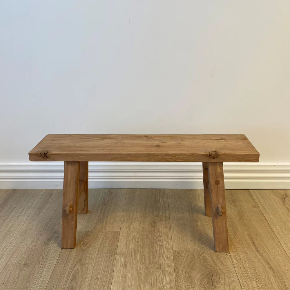 Medium reclaimed wood bench - Natural