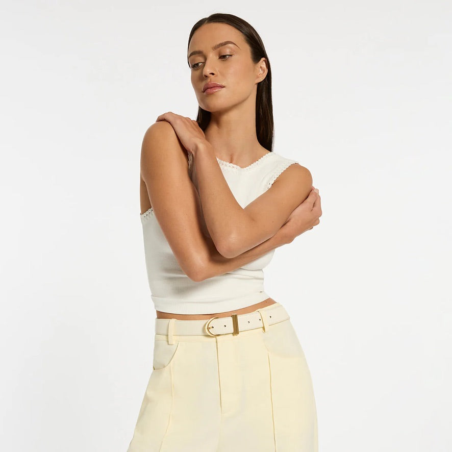 Under Your Spell Belt - Ivory Nappa/Gold