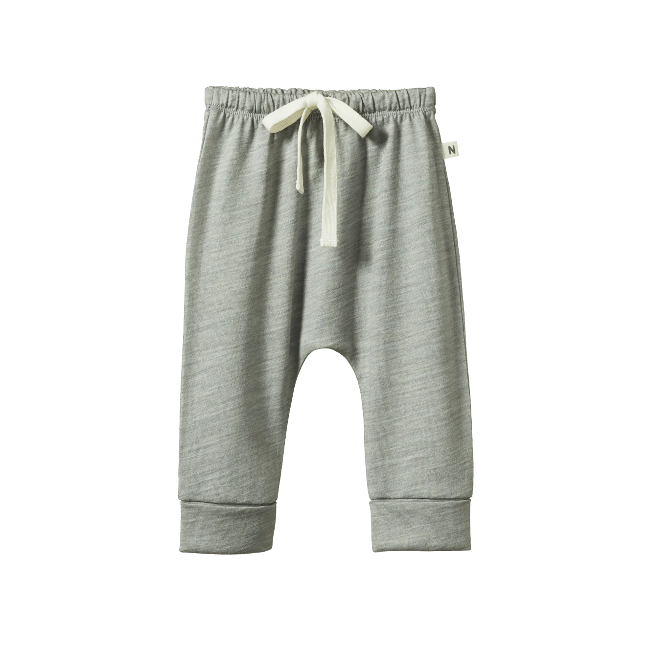 Merino drawstring pants - Grey Marl
