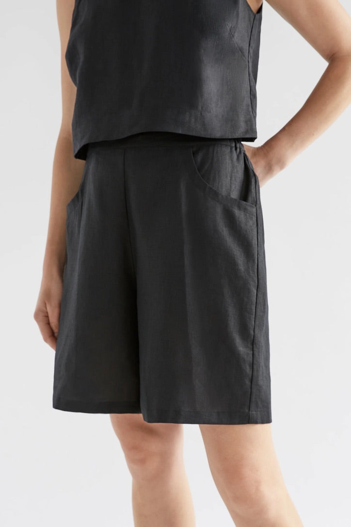 STROM LINEN SHORT - Black