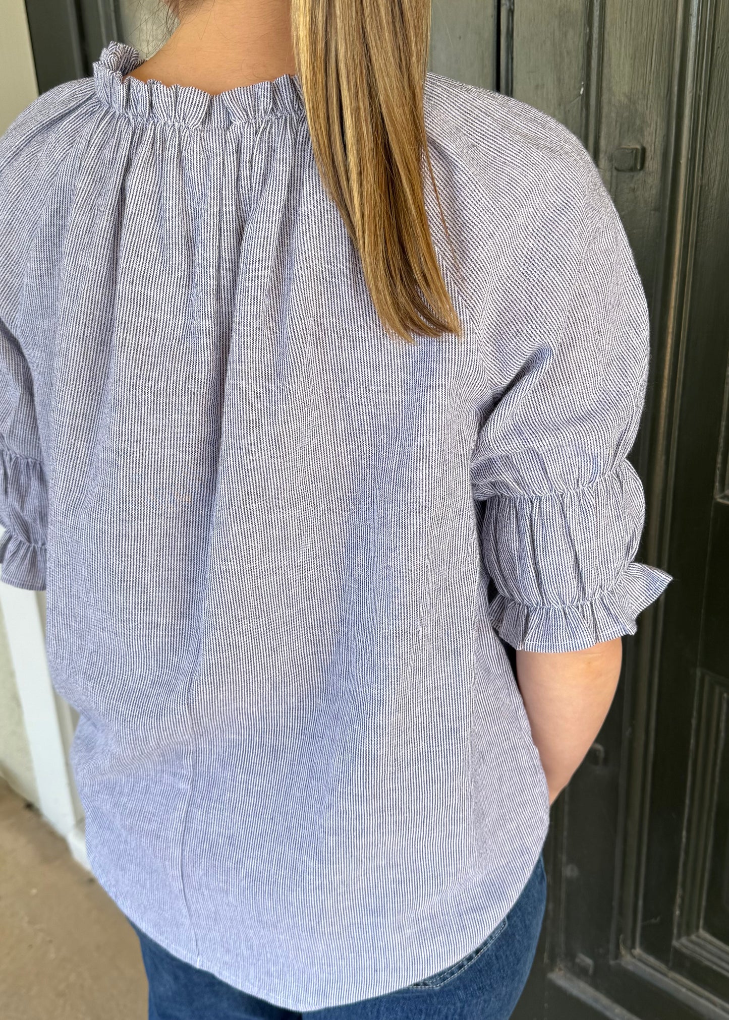 Gracie top - Blue/White stripe