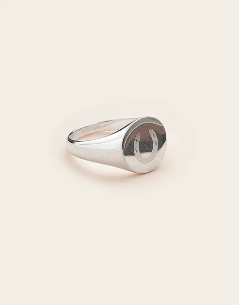 Trailblazer Trusty Steed Signet Ring - Silver