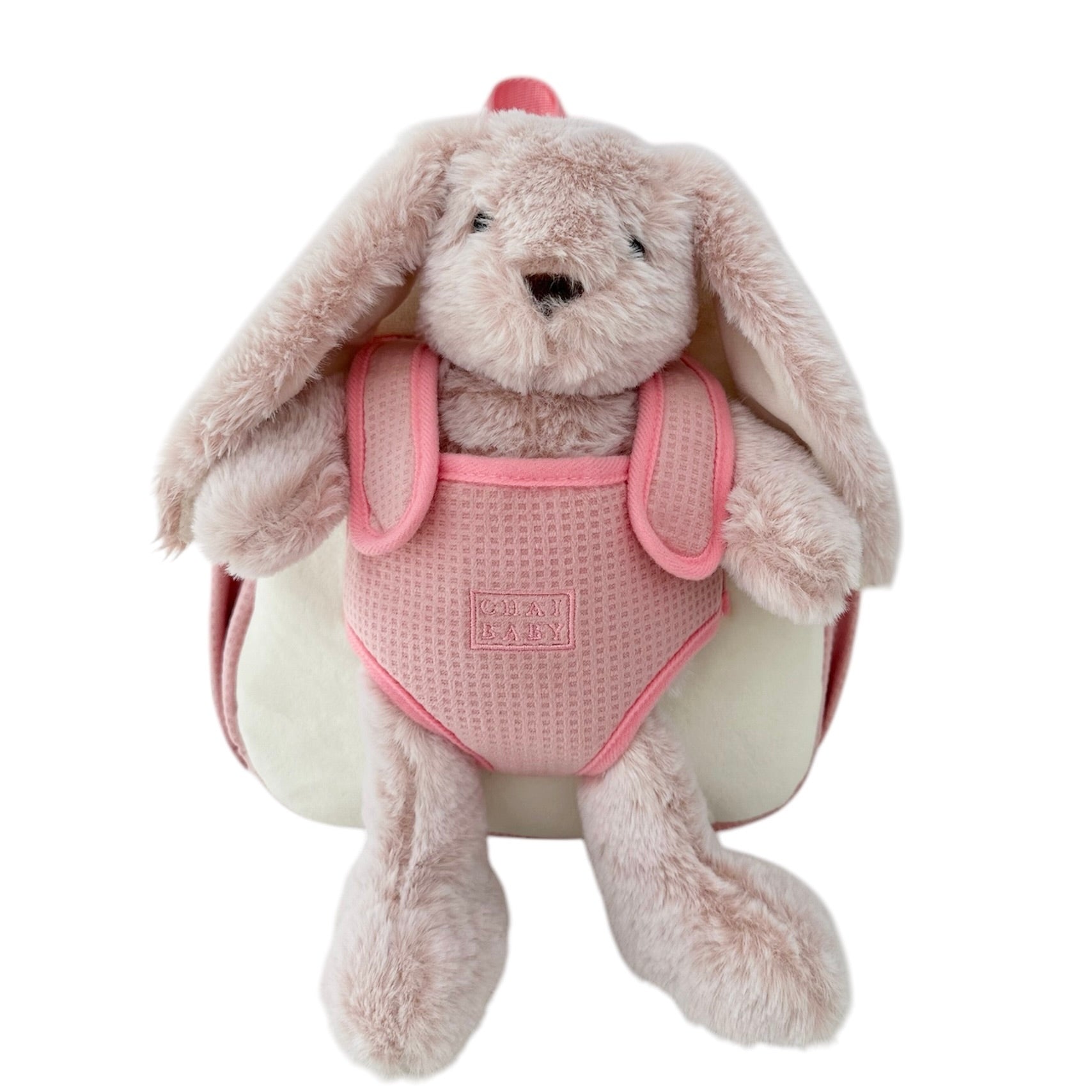 CHAI BABY BACKPACK WITH FRONT HARNESS - Pink Bunny