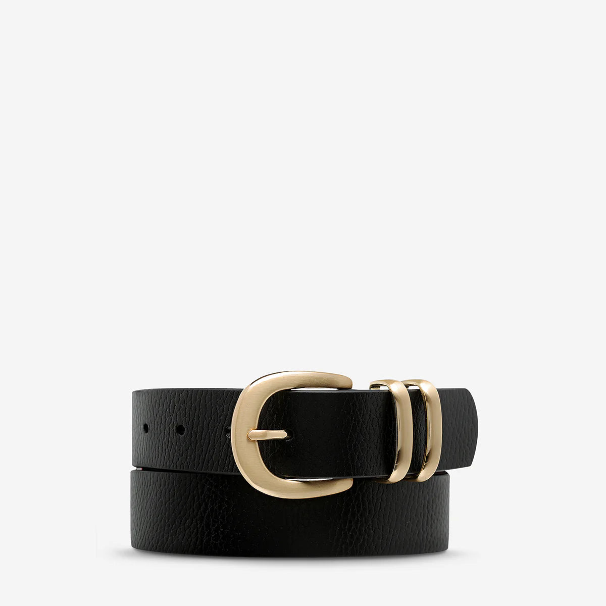 Let It Be Belt - Black/Gold