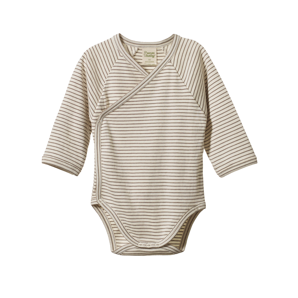 Kimono Bodysuit - MUSHROOM PINSTRIPE