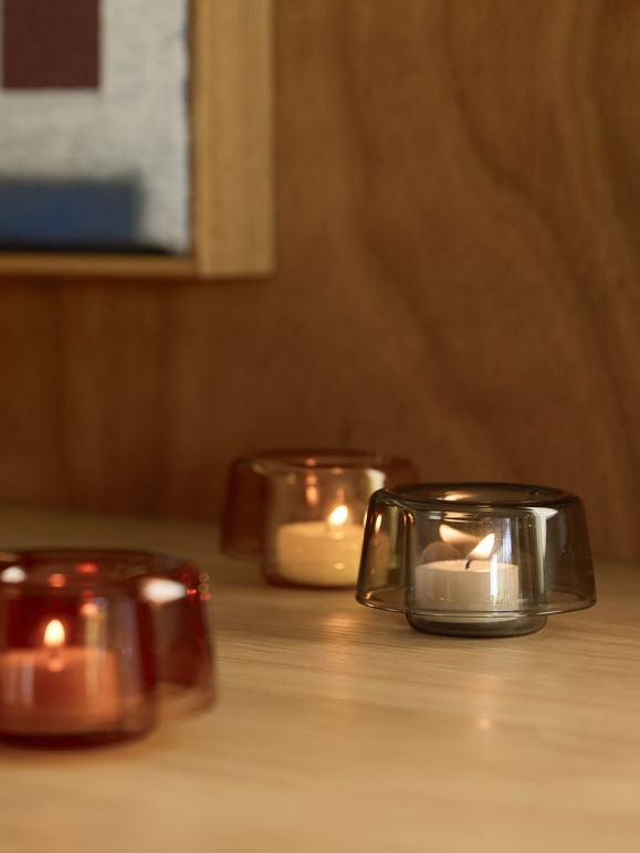 Cascade Tealight Holder - Smoke