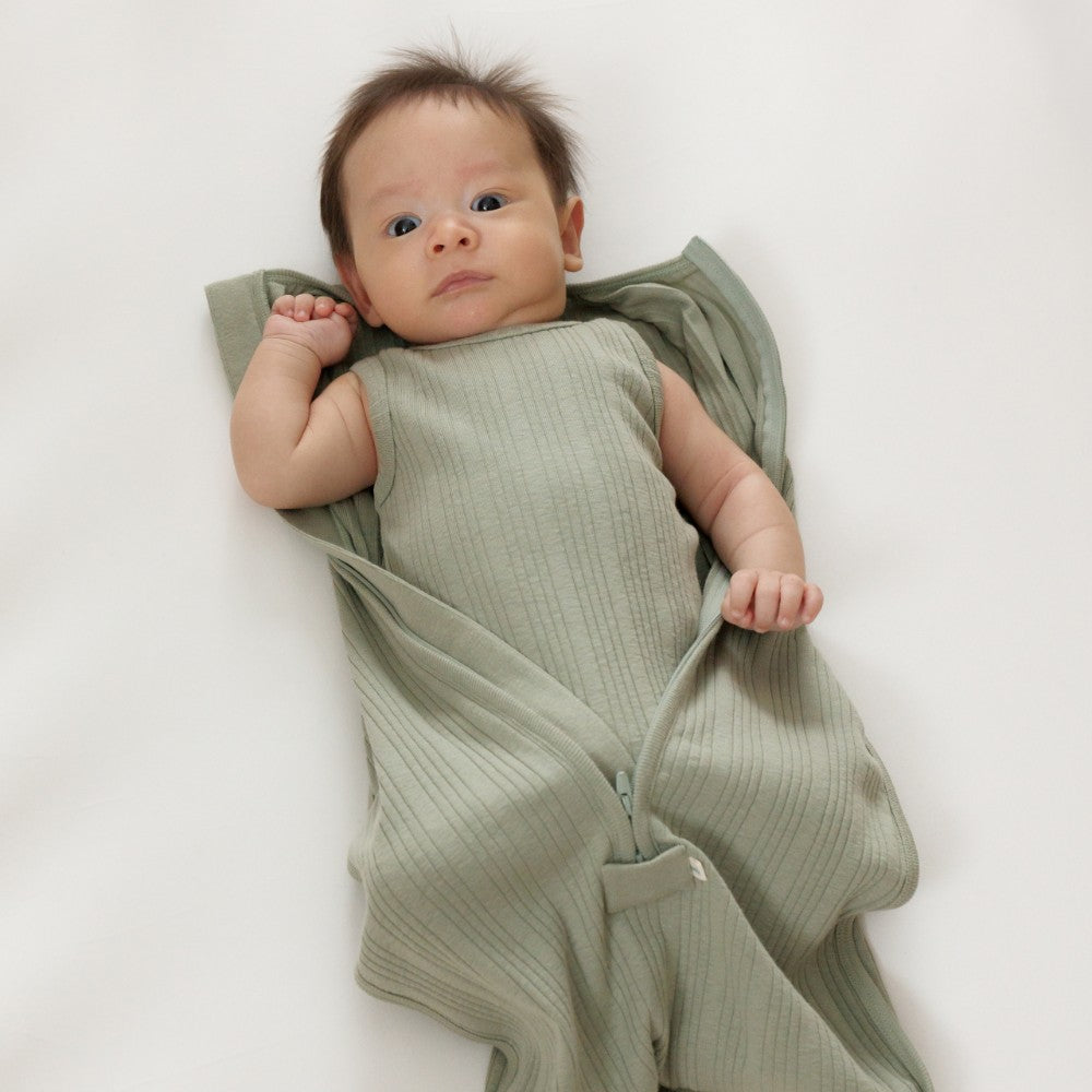 Woolbabe Merino/Organic Cotton Singletsuit - Flax Marl