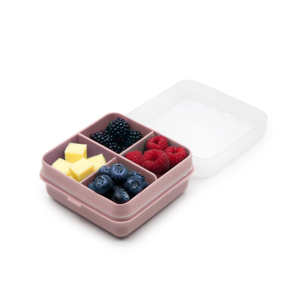 Melii Snackle Box 4 Compartment Petite - Pink