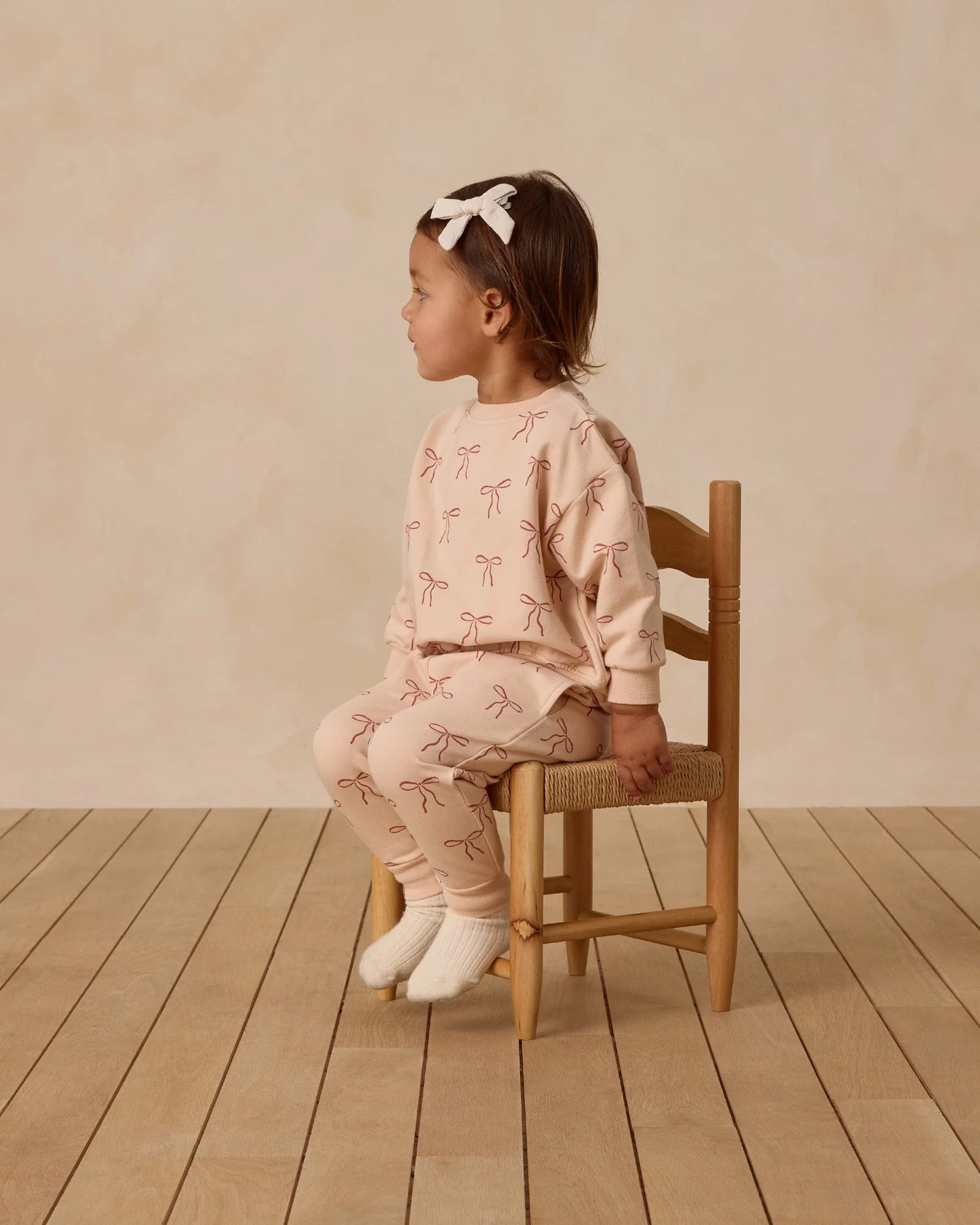 Relaxed fleece sweat pant - red bows