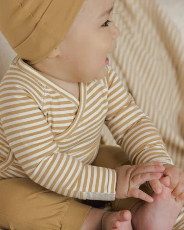 Side Snap Bodysuit || Honey Stripe