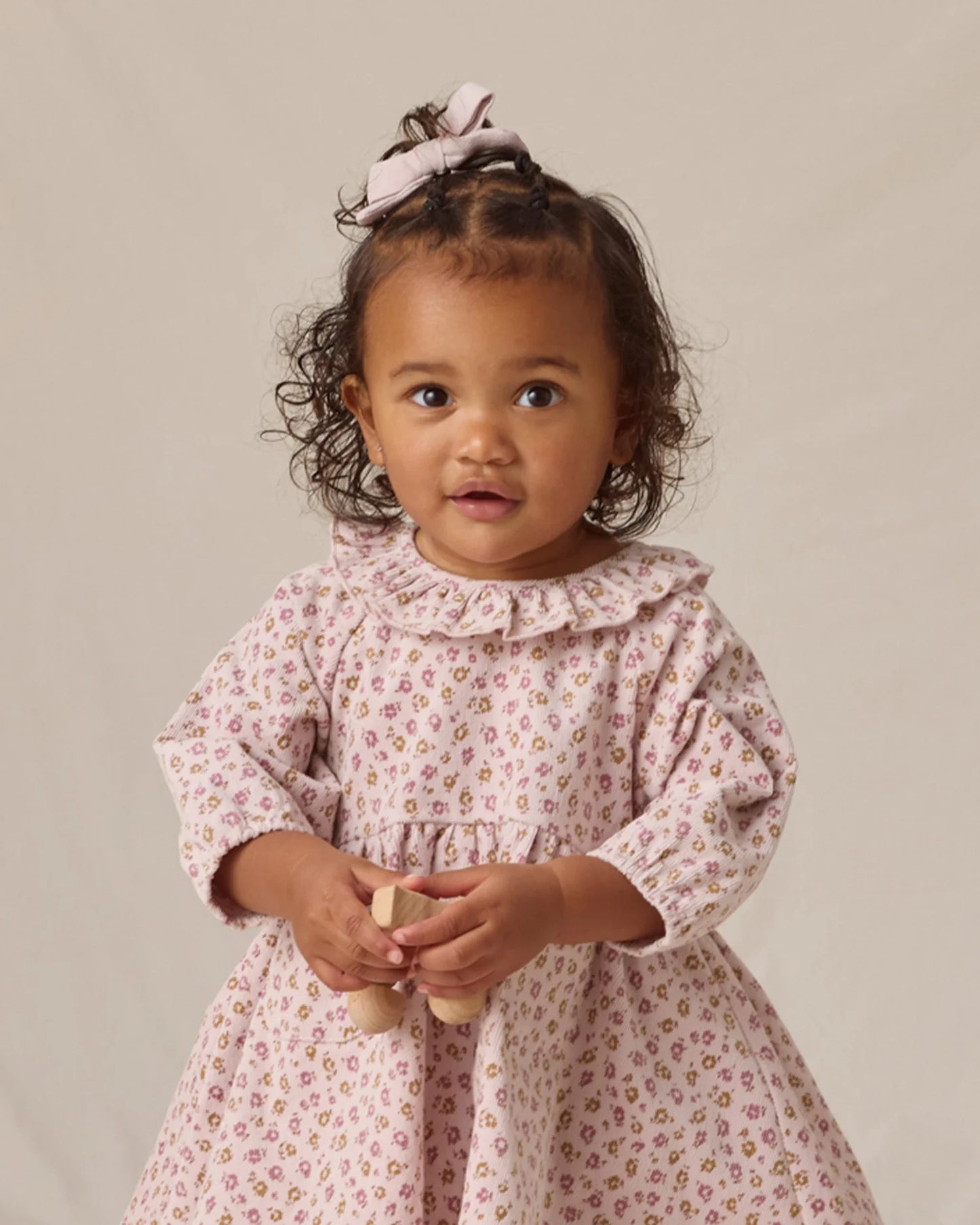 Smocked V dress - Lilac bows