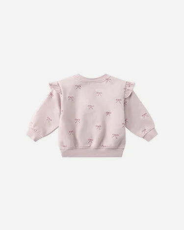 Ruffle Sweatshirt - Lilac bows