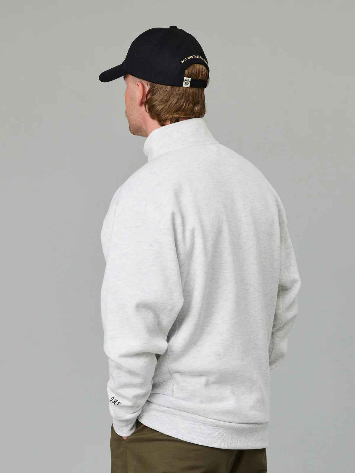STAMP COASTAL 1/4 ZIP - SILVER MARLE