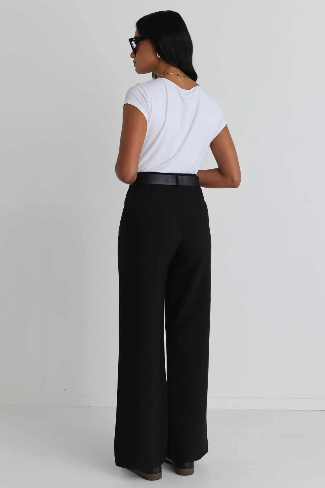 Zoey High rise pants - Soft Black