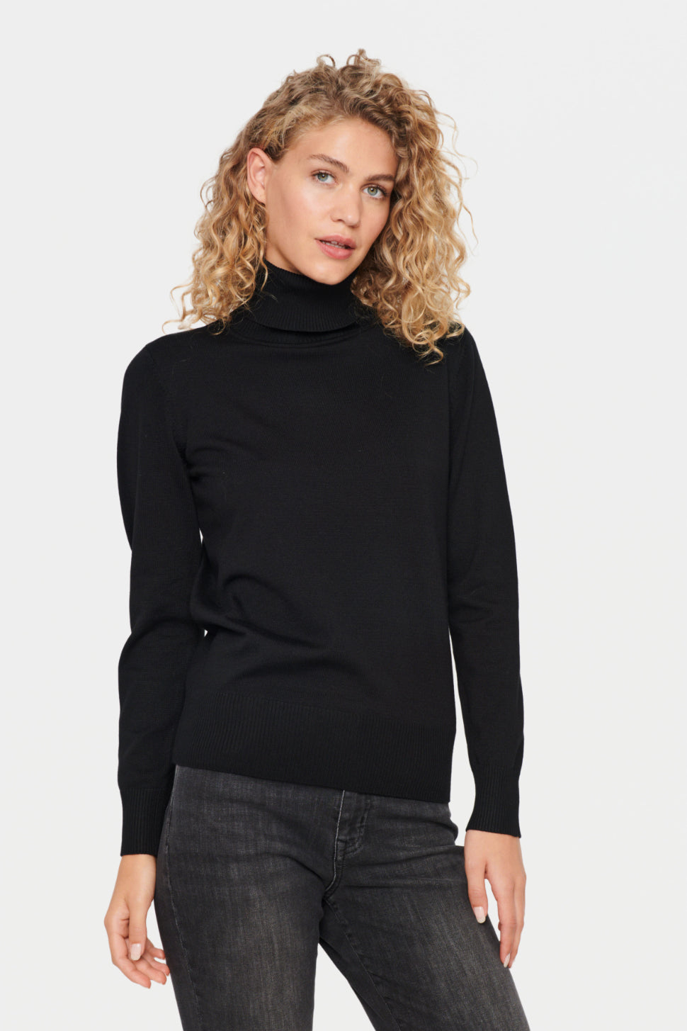 Mila Rollneck Knit - Black