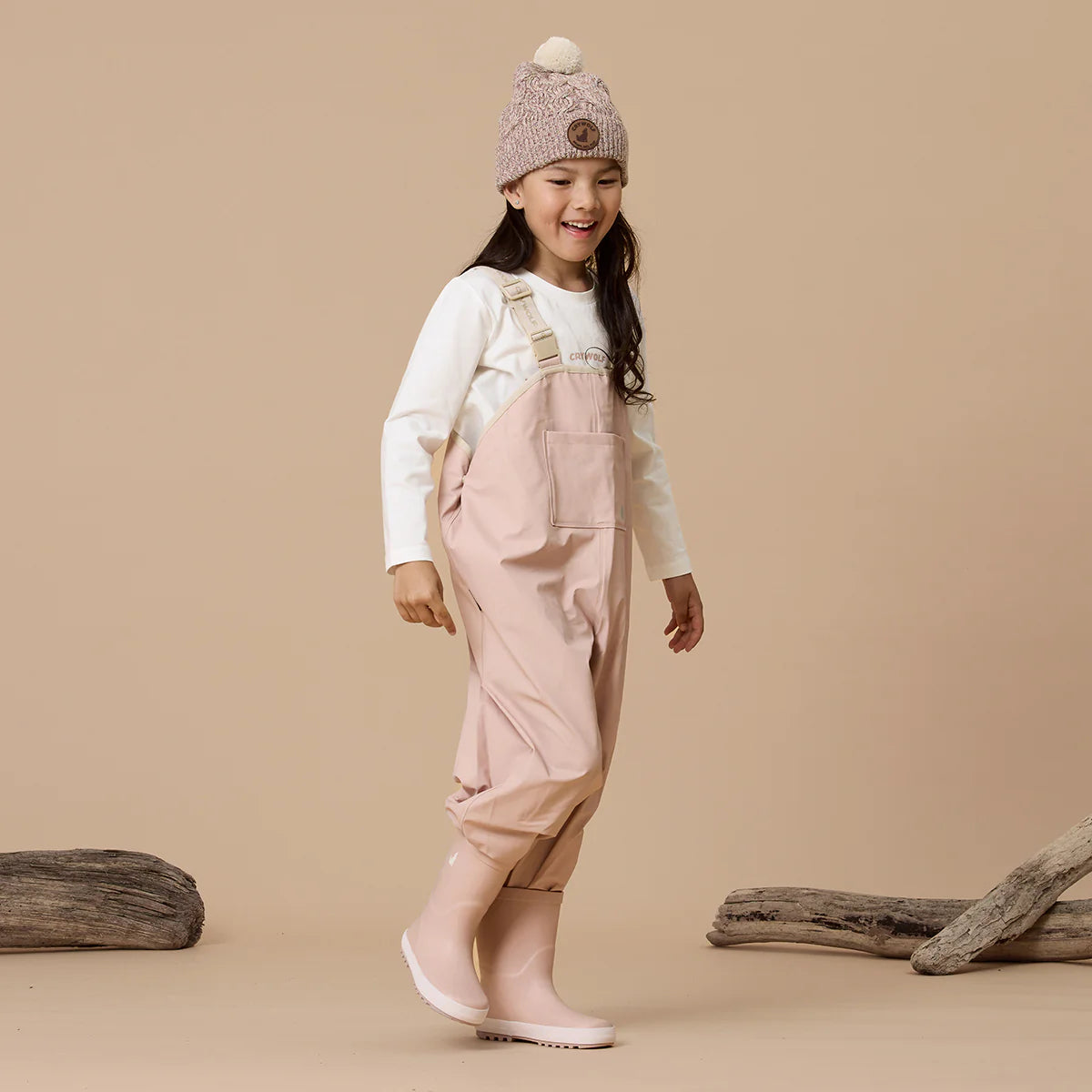 Rain Overalls Dusty Pink
