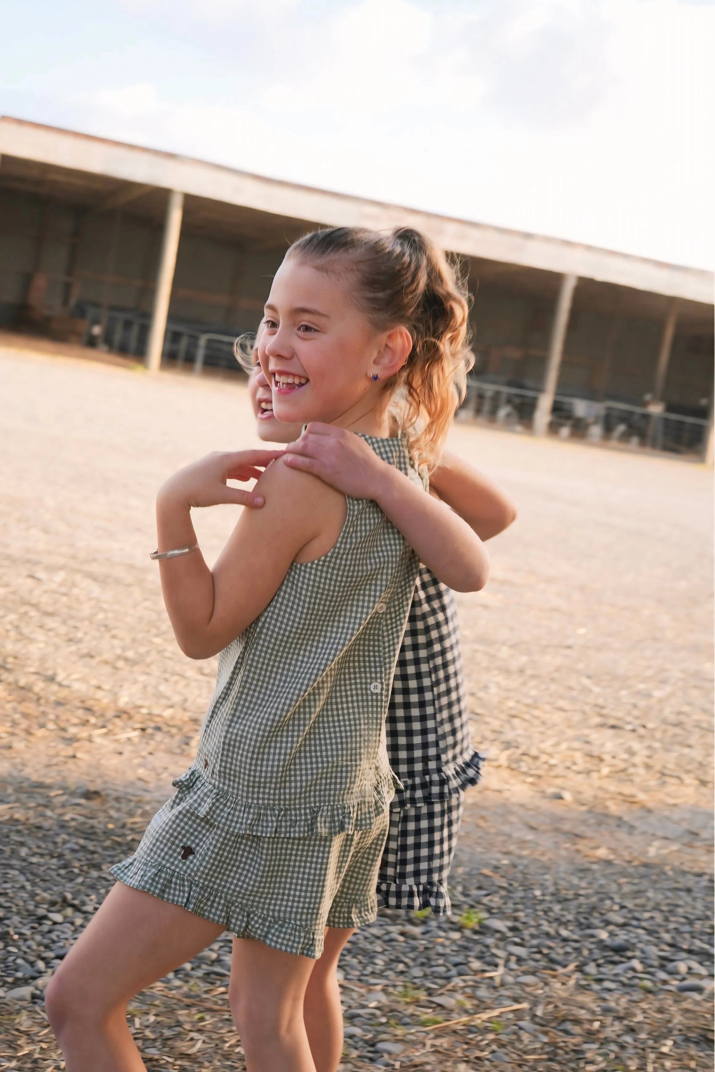 Bonnie cami top - Green/White Gingham