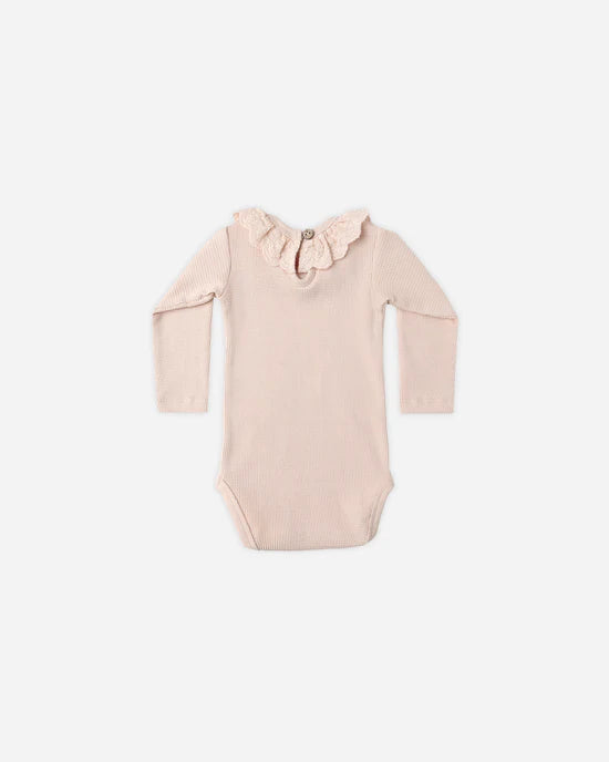 Ruffle Collar bodysuit - Antique