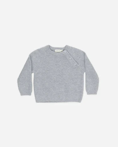 Bailey Knit Sweater || Heathered Dusty Blue