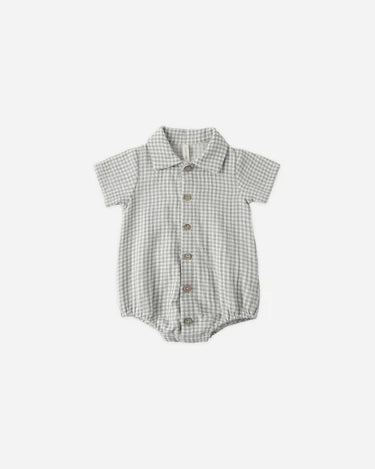 Matteo Romper Sage Gingham