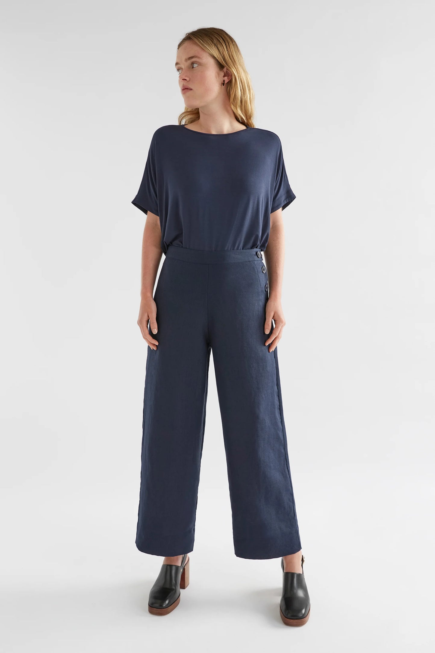 HERSOM LINEN PANT - Moonlight