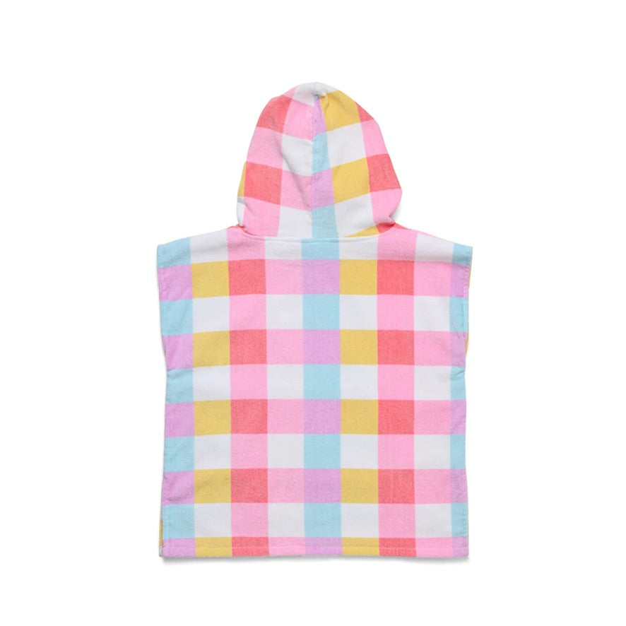 Hooded towel - Pop gingham