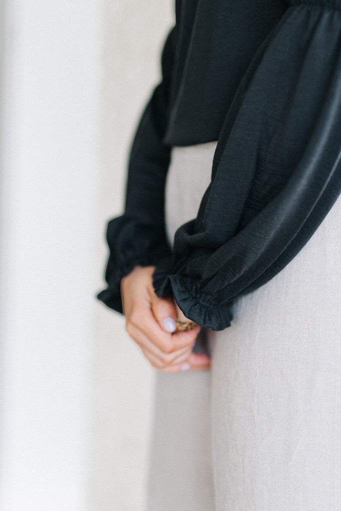 Victoria top 100% Merino - Dark Espresso