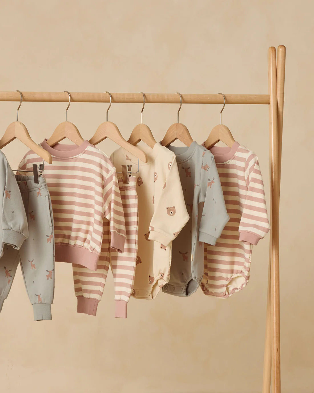 Crewneck Bubble Romper || Brown Bear