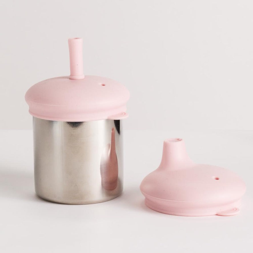 Nestling Stainless Insulated Sip & Straw Cup - Dusky Pink