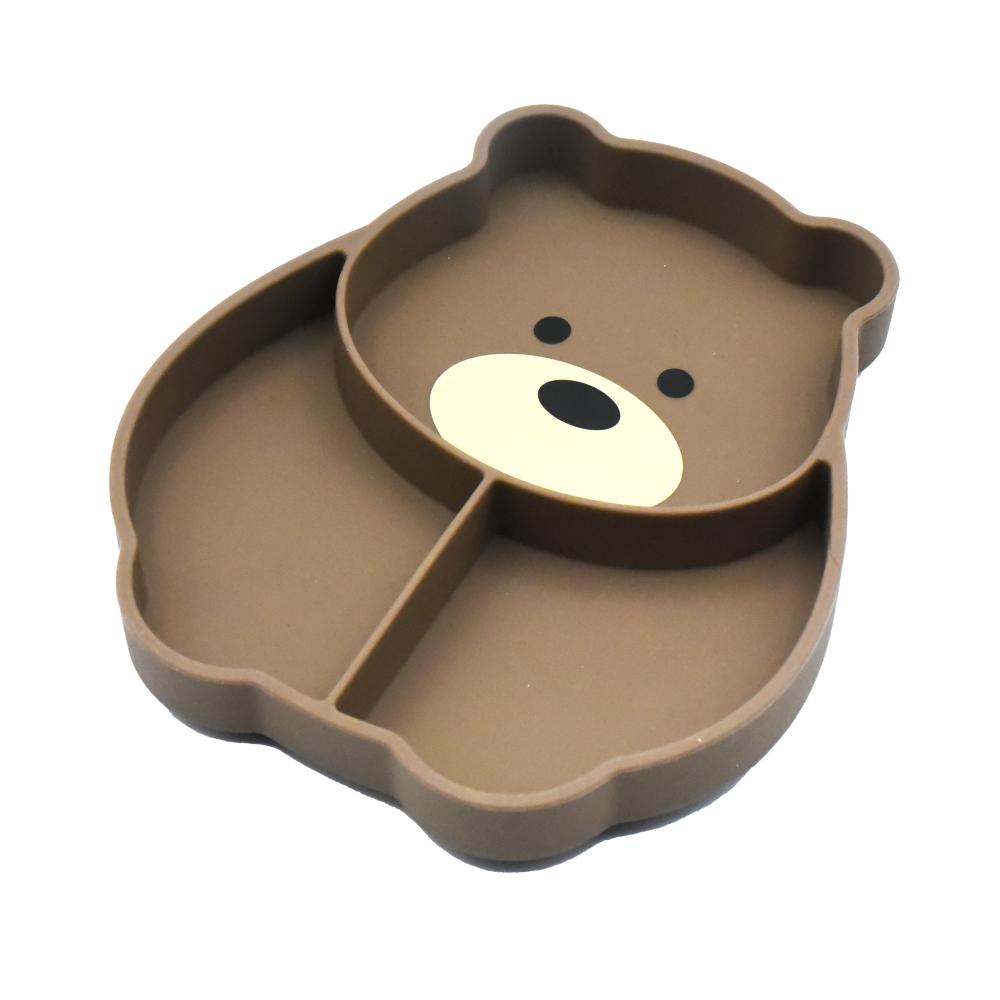 Melii Silicone Divided Suction Plate - Bear