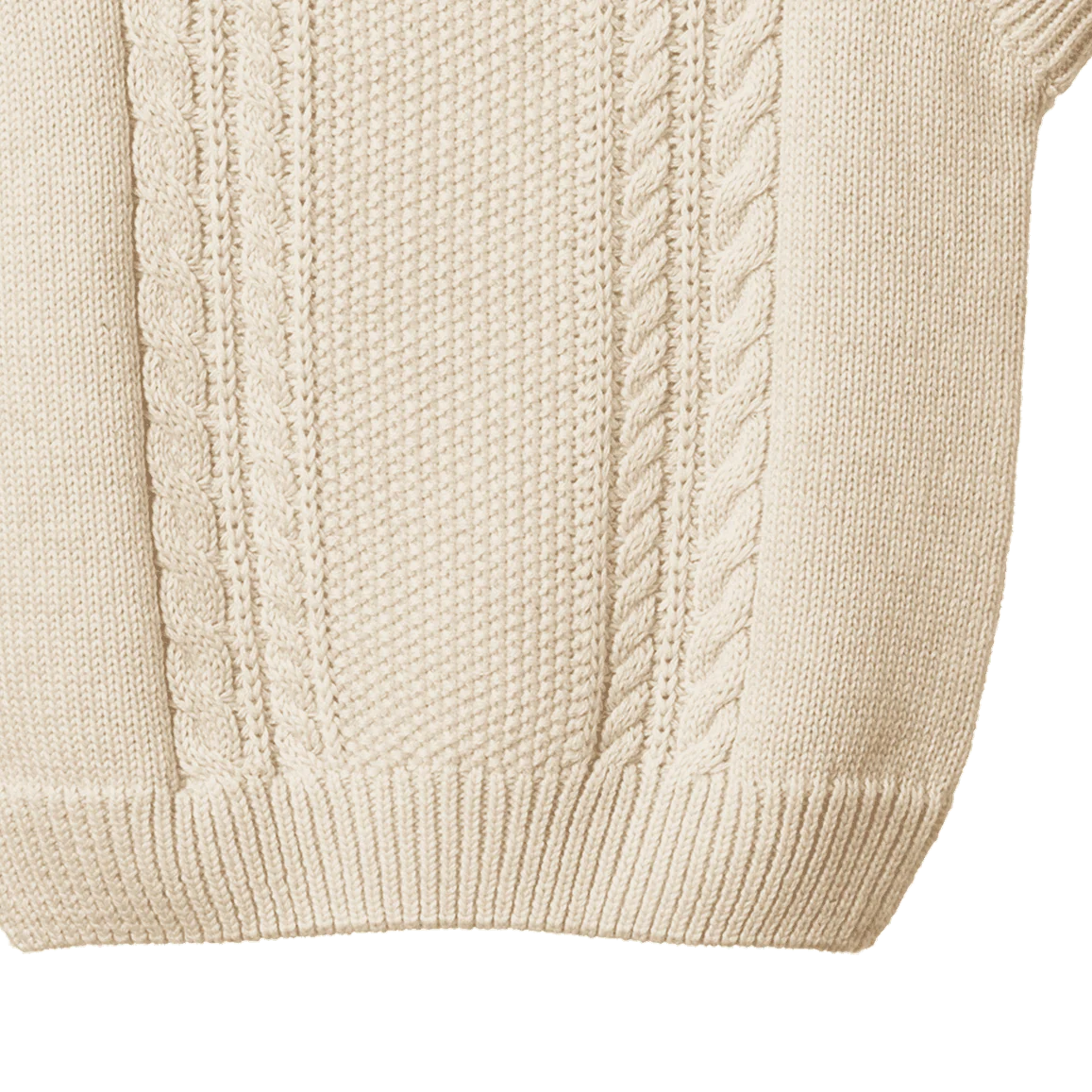 Walter vest - Oatmeal Marl Cable Knit