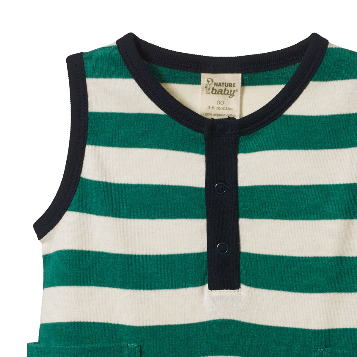 Camper Suit- Peppermint Navy Stripe