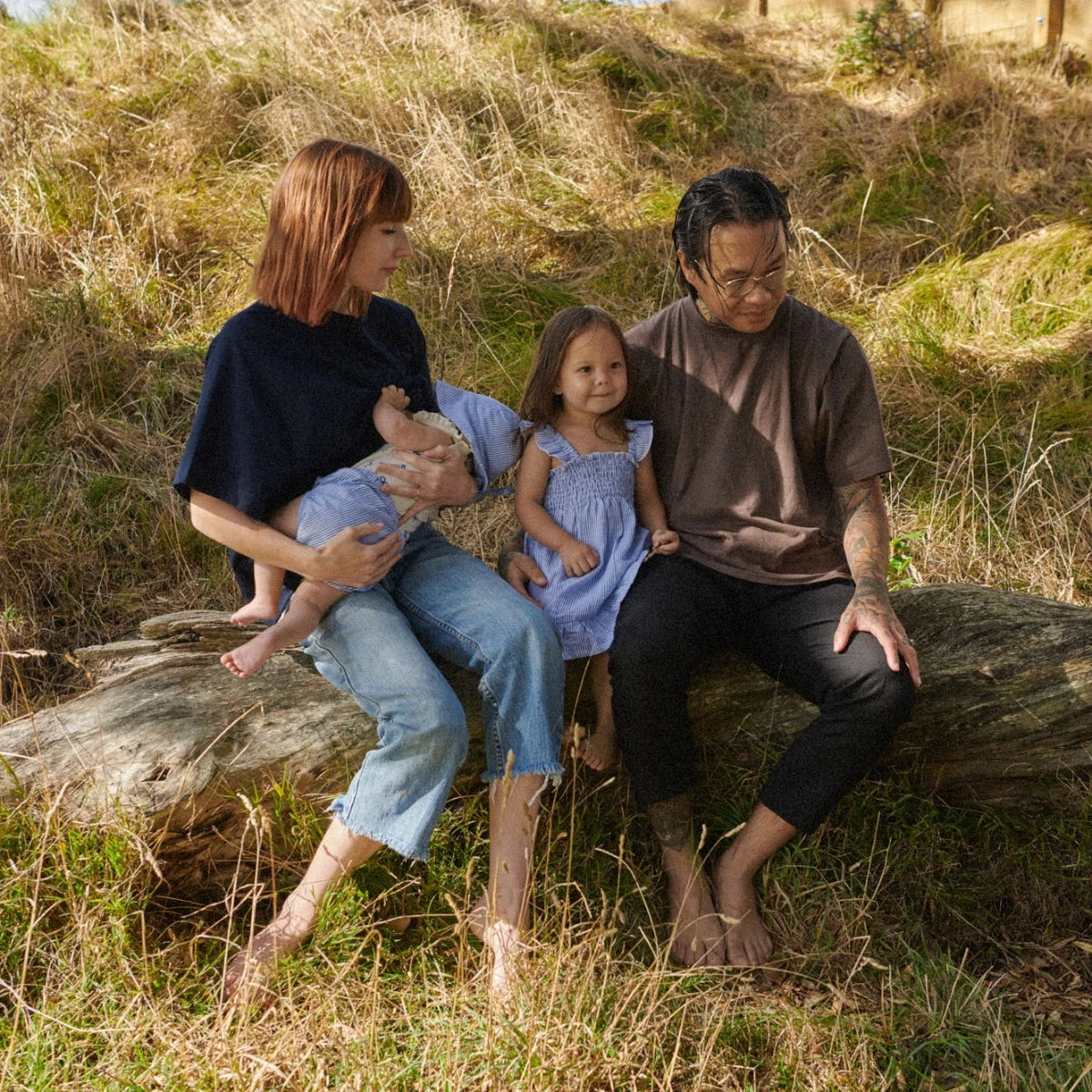 Gala Dress Linen - Blue Stripe