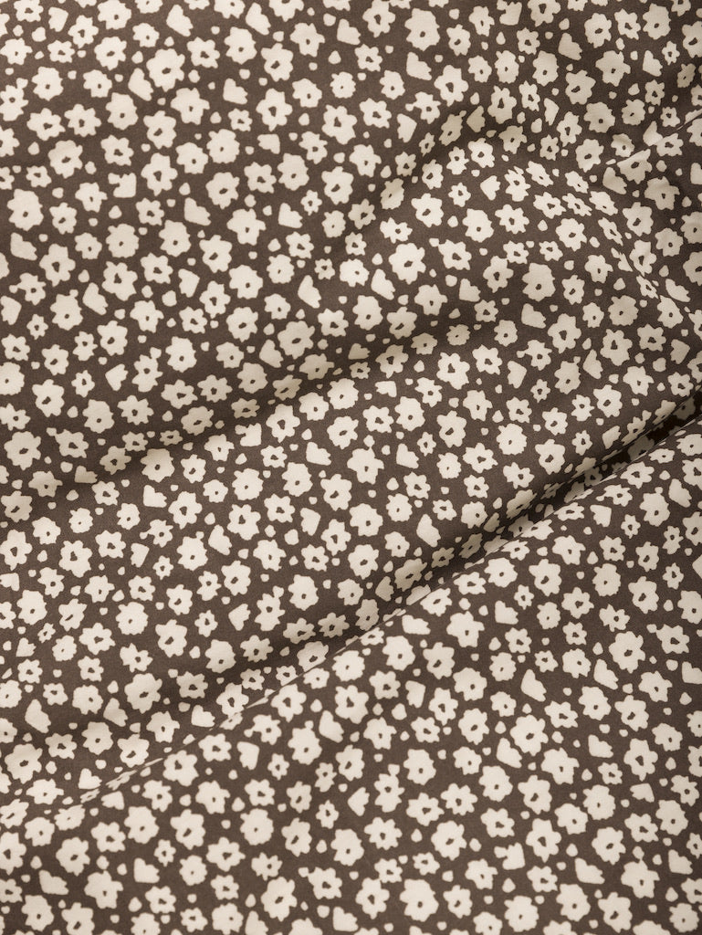 Forget Me Not Organic Cotton Duvet Cover - Rye/Bone