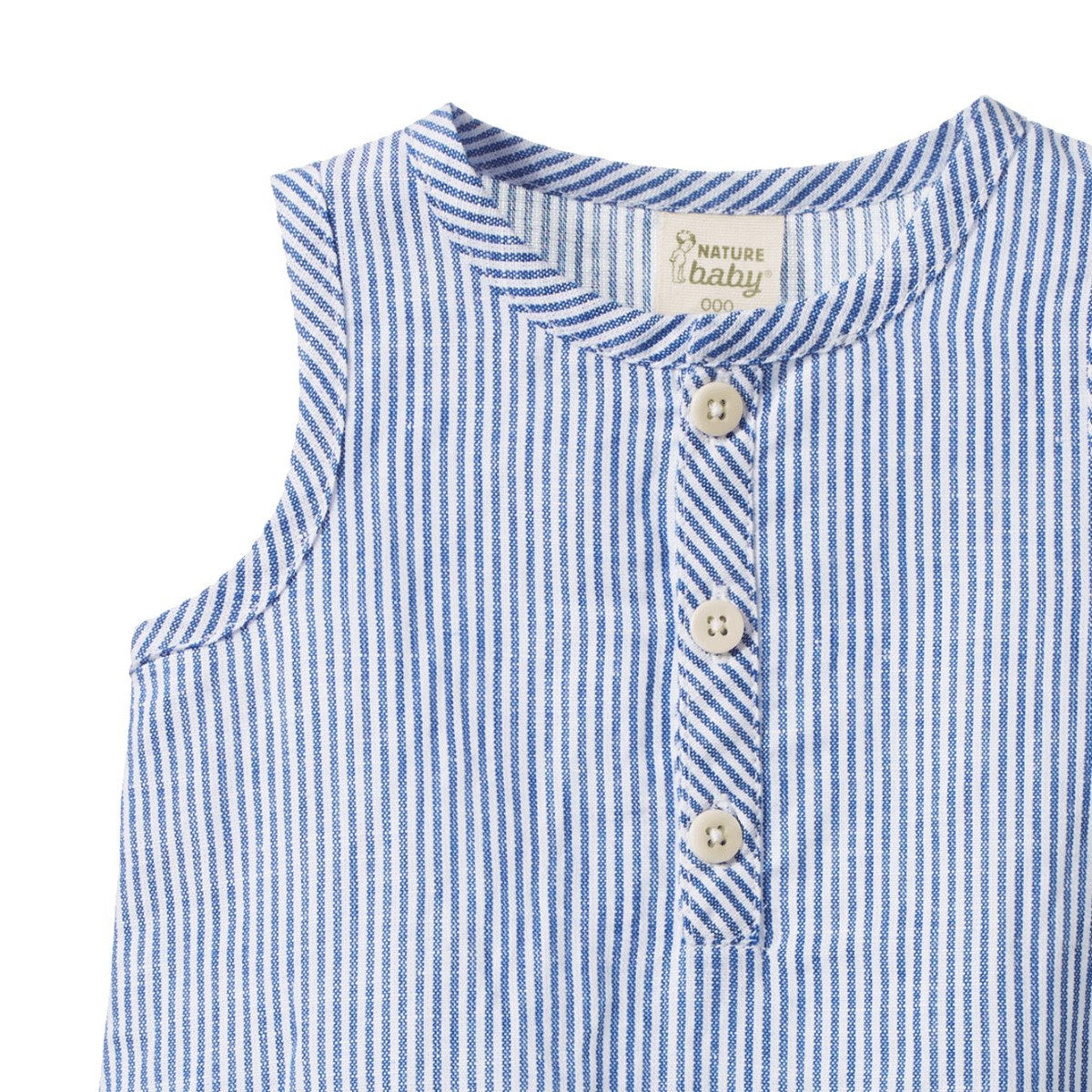 Cedar Suit Cotton/Linen - Blue Stripe