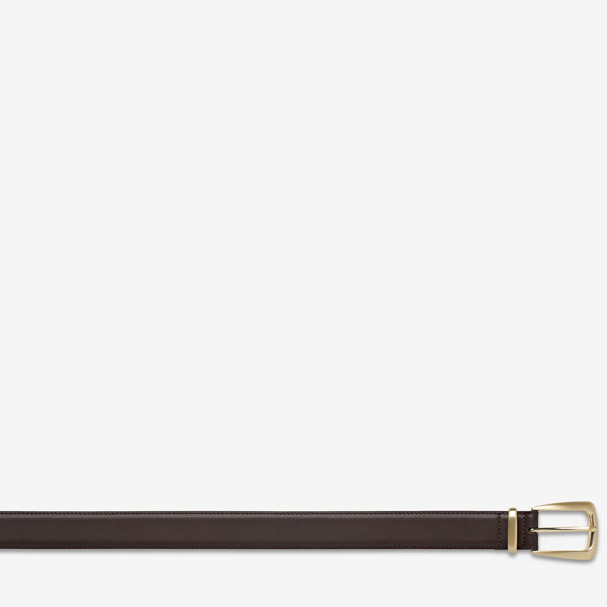 Some Time Later Belt - Choc Nappa/Gold