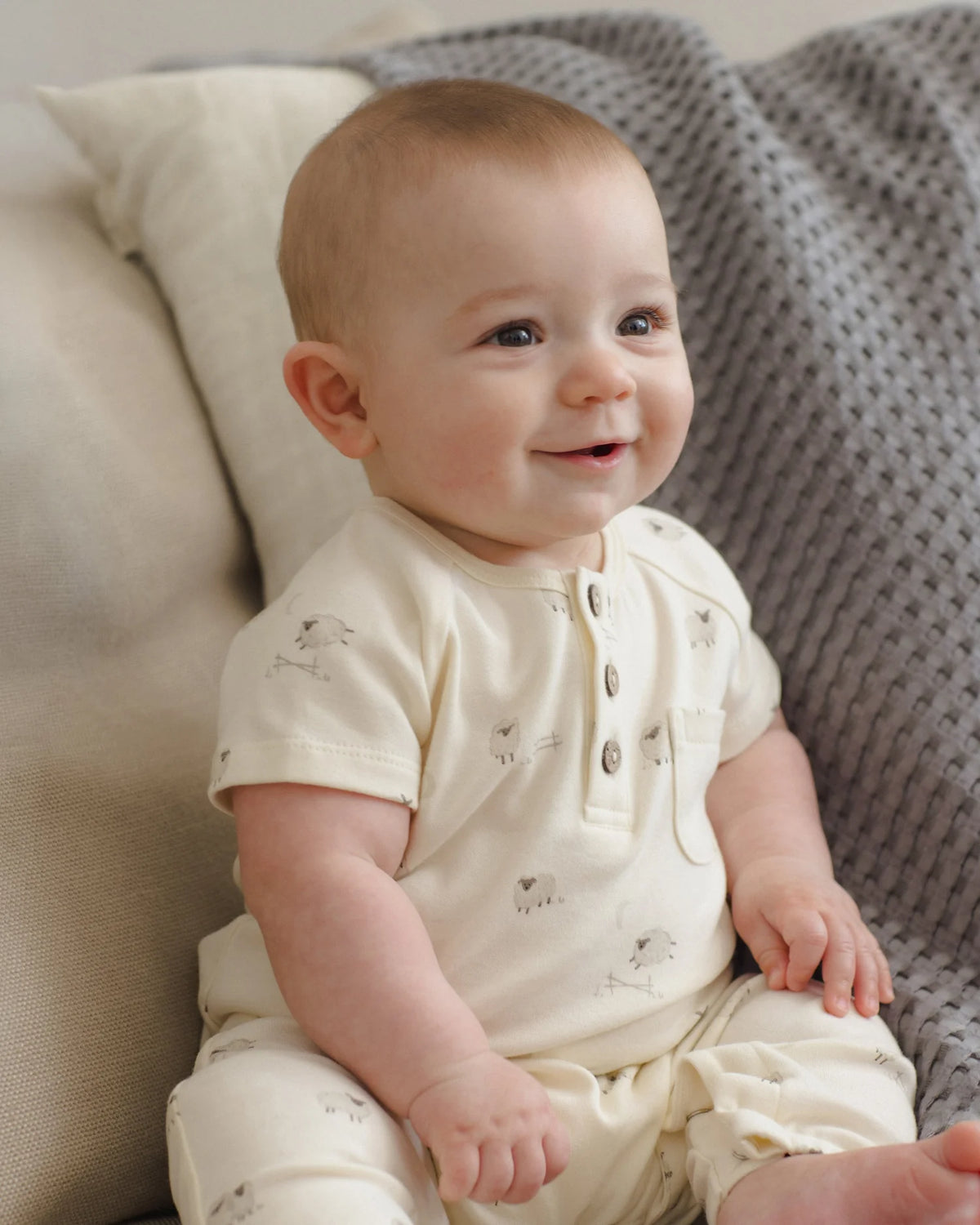 Short Sleeve Jumpsuit Sheep