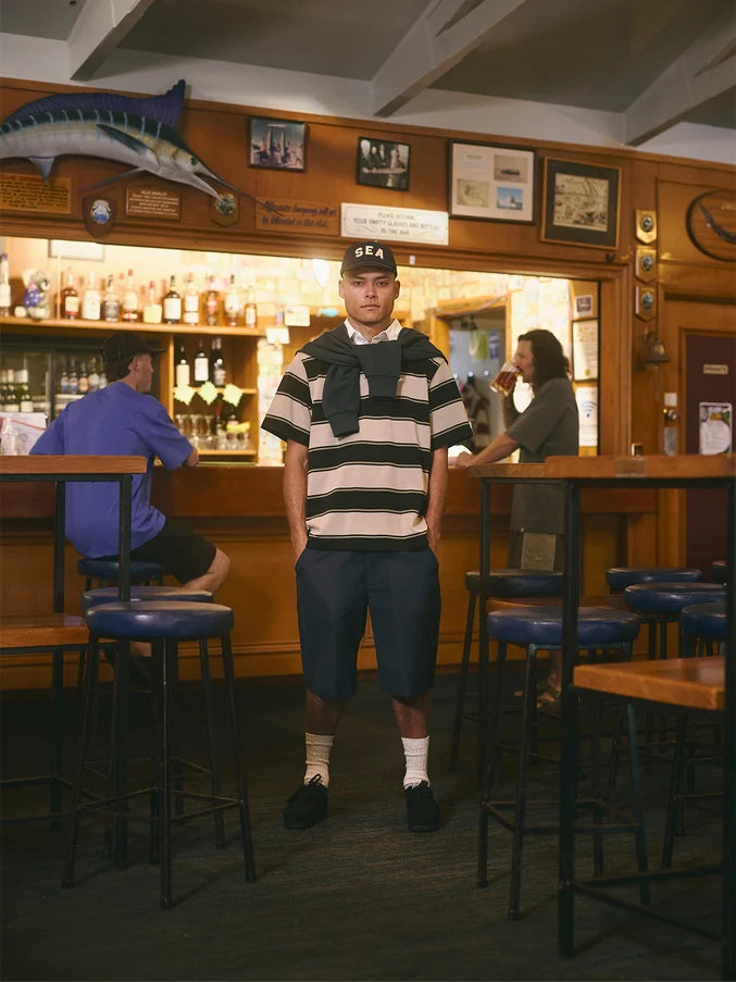 PORTSIDE POLO - CLAY / BROWN STRIPE