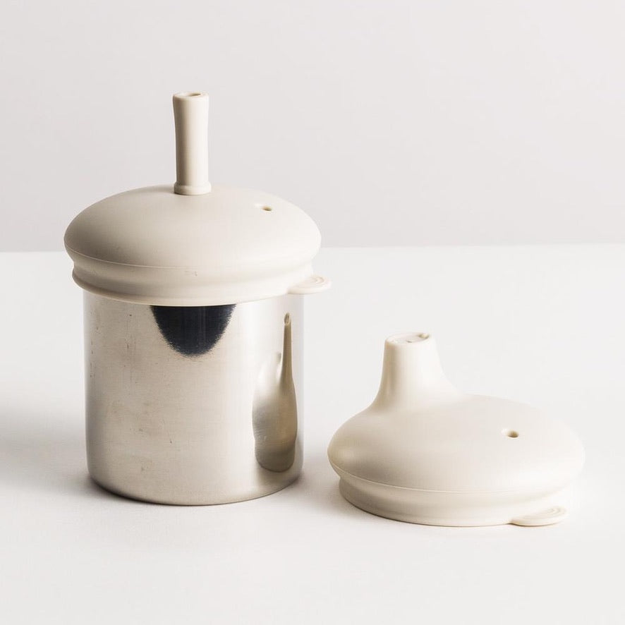 Nestling Stainless Insulated Sip & Straw Cup - Oat