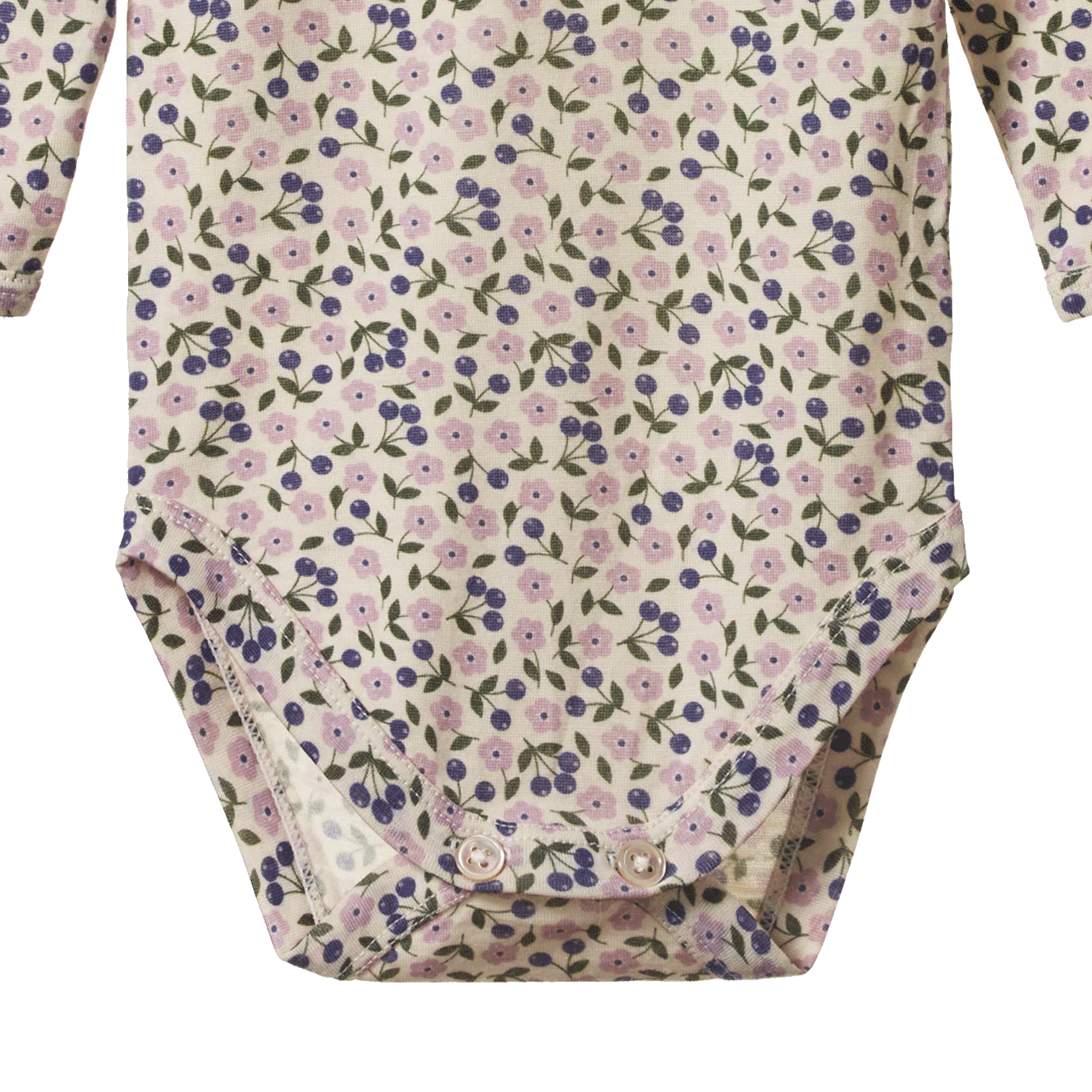 Merino Long sleeve Bodysuit - Briarwood Lilac Print