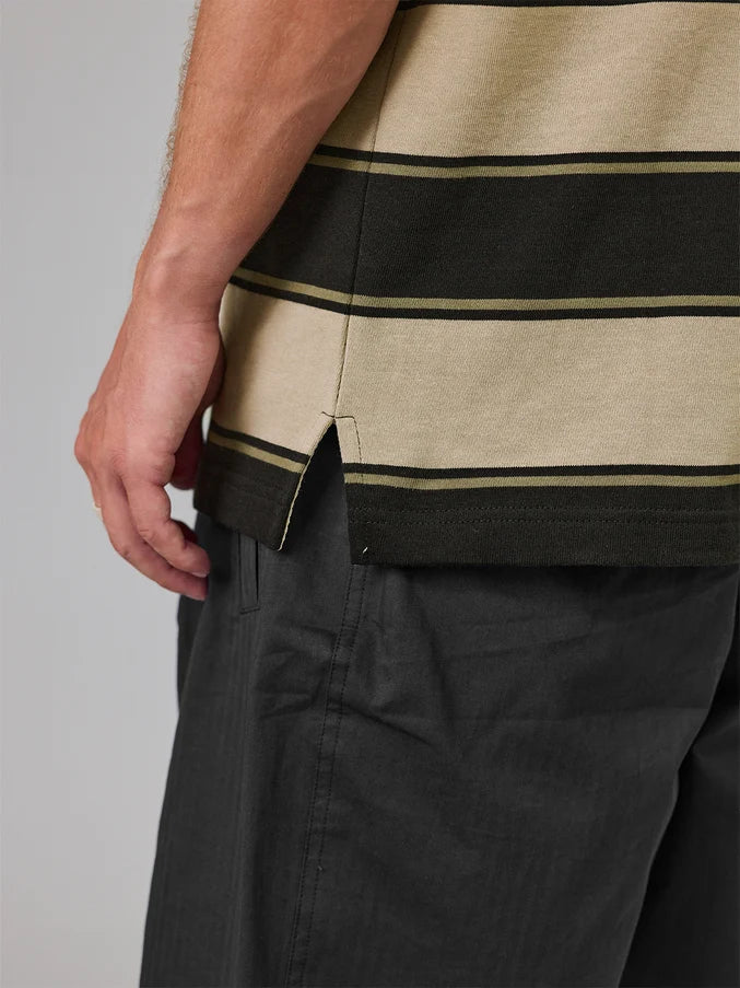 PORTSIDE POLO - CLAY / BROWN STRIPE