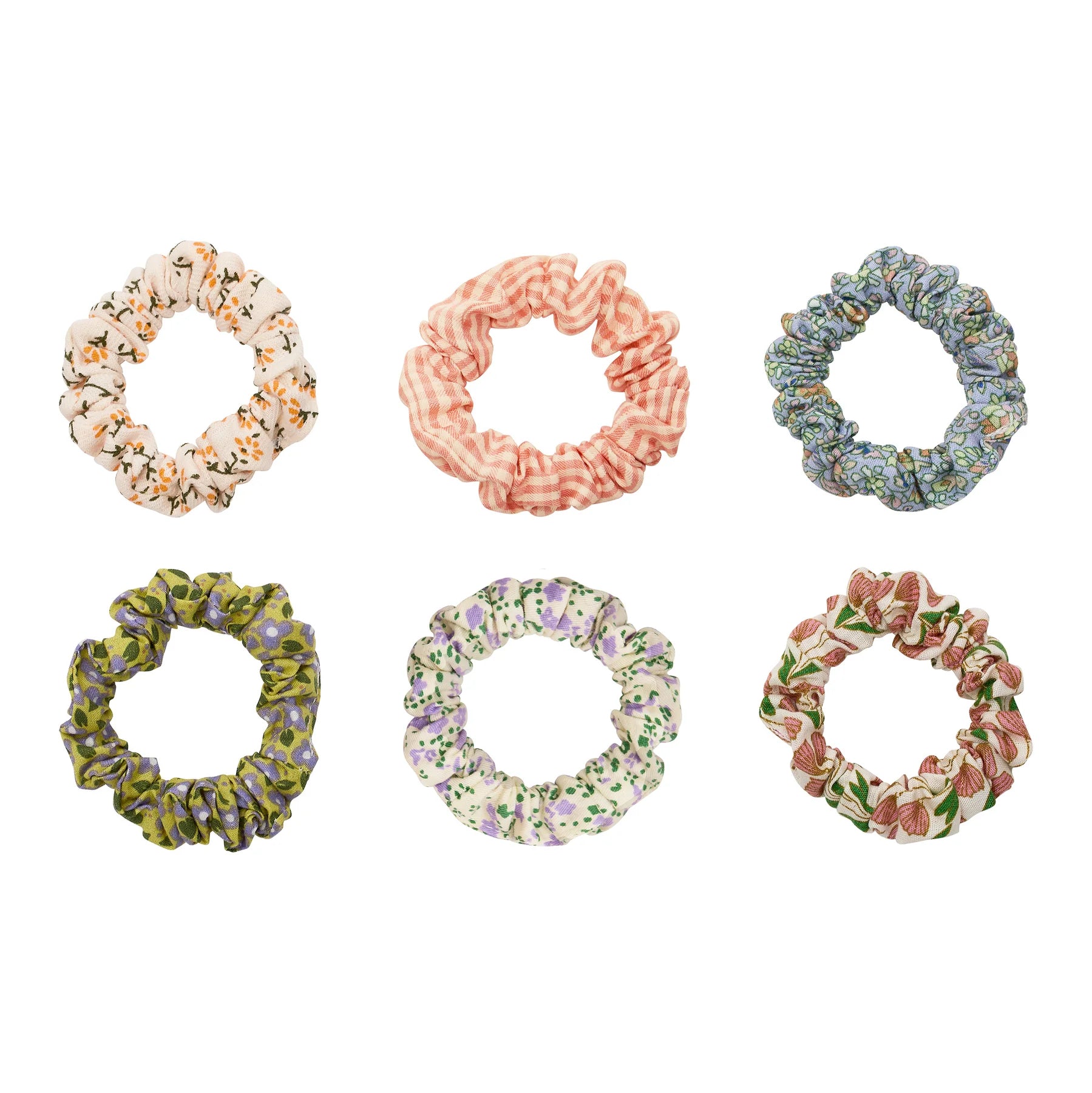 Spring floral scrunchies